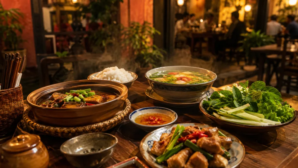 Khu bàn trong nhà